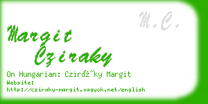 margit cziraky business card